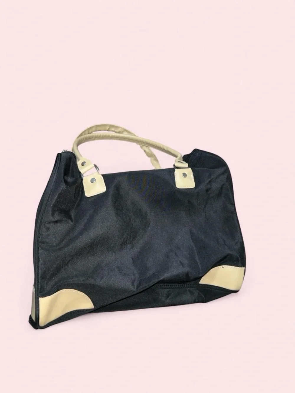 Classic Black & Cream Satchel Bag